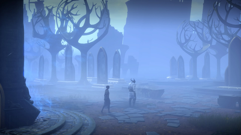Exploring with Morrigan.